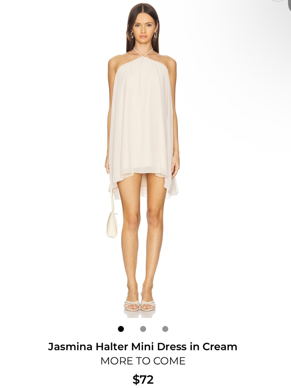 REVOLVE More to Come - Jasmina Halter Mini Dress in Cream